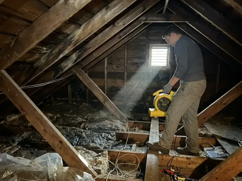 attic-water-damage-drying-proc-007 — frequently asked questions, Emergency Water Extraction & 24/7 Flood Response in Paradis…
